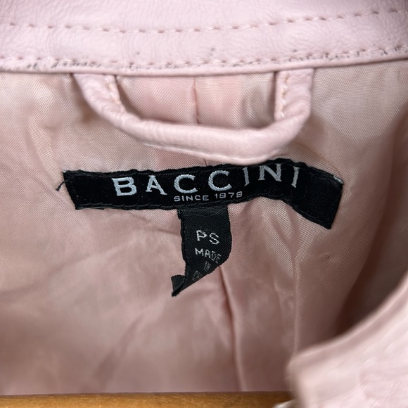 BACCINI pink vegan leather jacket in women’s petite small, excellent condition - Picture 6 of 13